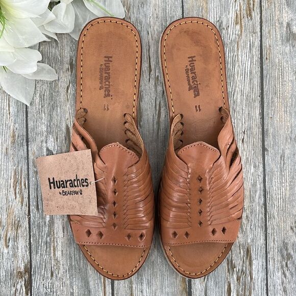 Bearpaw Leather Rosa Women's Leather Slide Sandals Shoes Size 11 - Picture 1 of 10